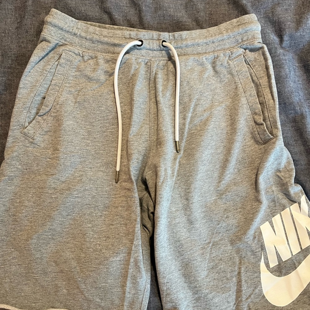 Nike Gray Athletic Sweatshorts with Relaxed Fit